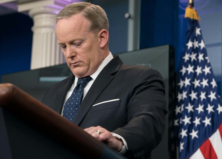 "I have not sat down and talked to him about that specific thing (of Russian interference in the US election)," White House spokesman Sean Spicer said