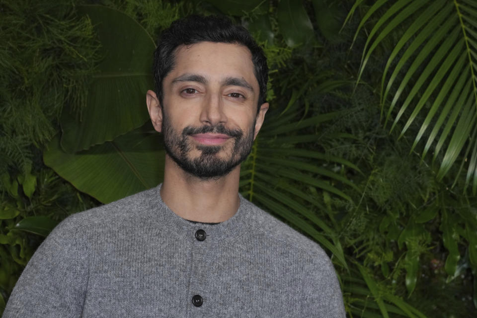 Riz Ahmed arrives at 14th annual Pre-Oscar Awards Dinner on Saturday, March 11, 2023, at the Beverly Hills Hotel in Beverly Hills, Calif. (Photo by Jordan Strauss/Invision/AP)