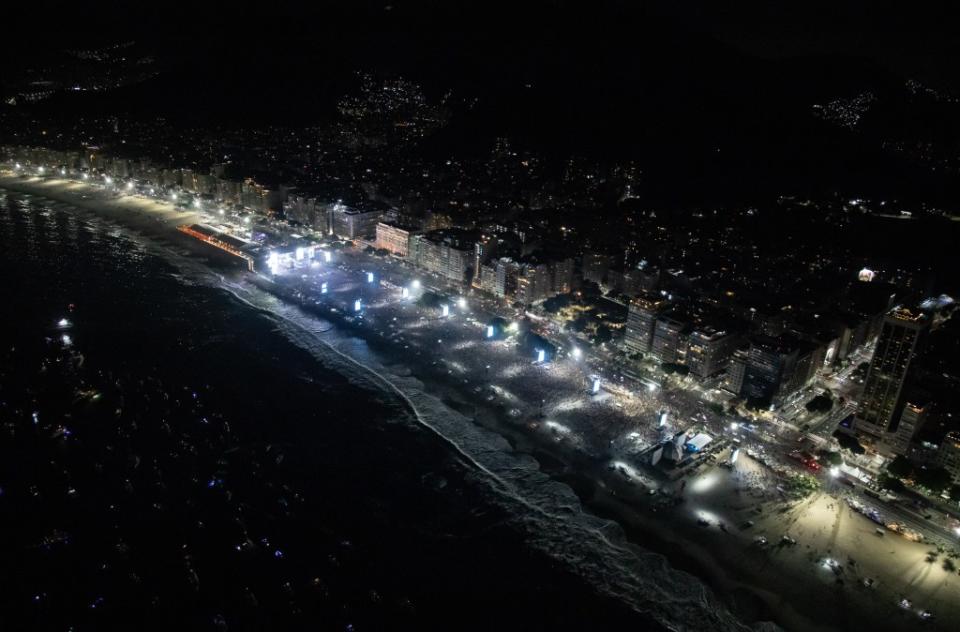 An estimated 1.6 million people packed the famed beach to for Madonna’s performance. Handout