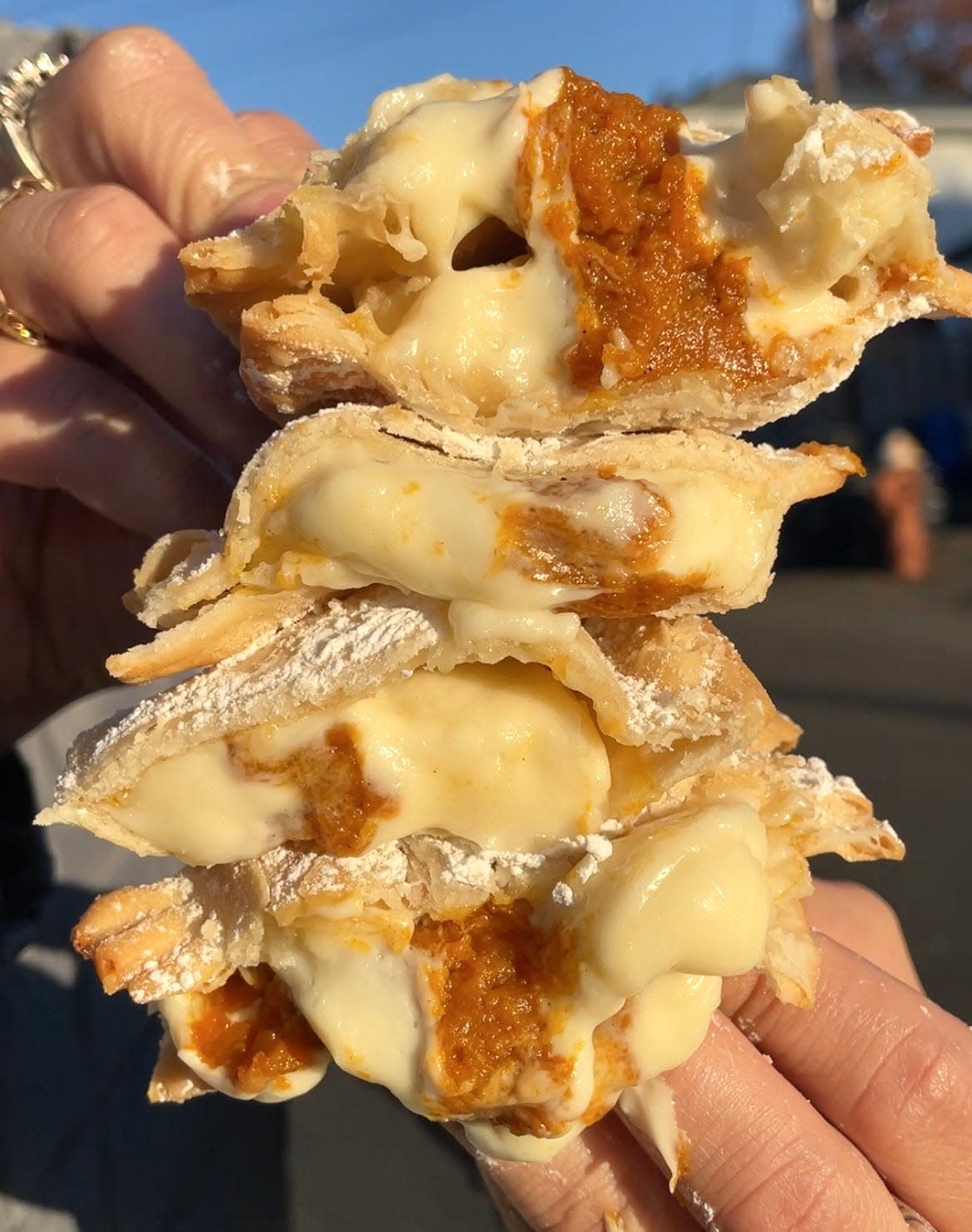 Pumpkin Cheesecake Empanadas from Zilpa's Desserts (at Steve's Burgers).