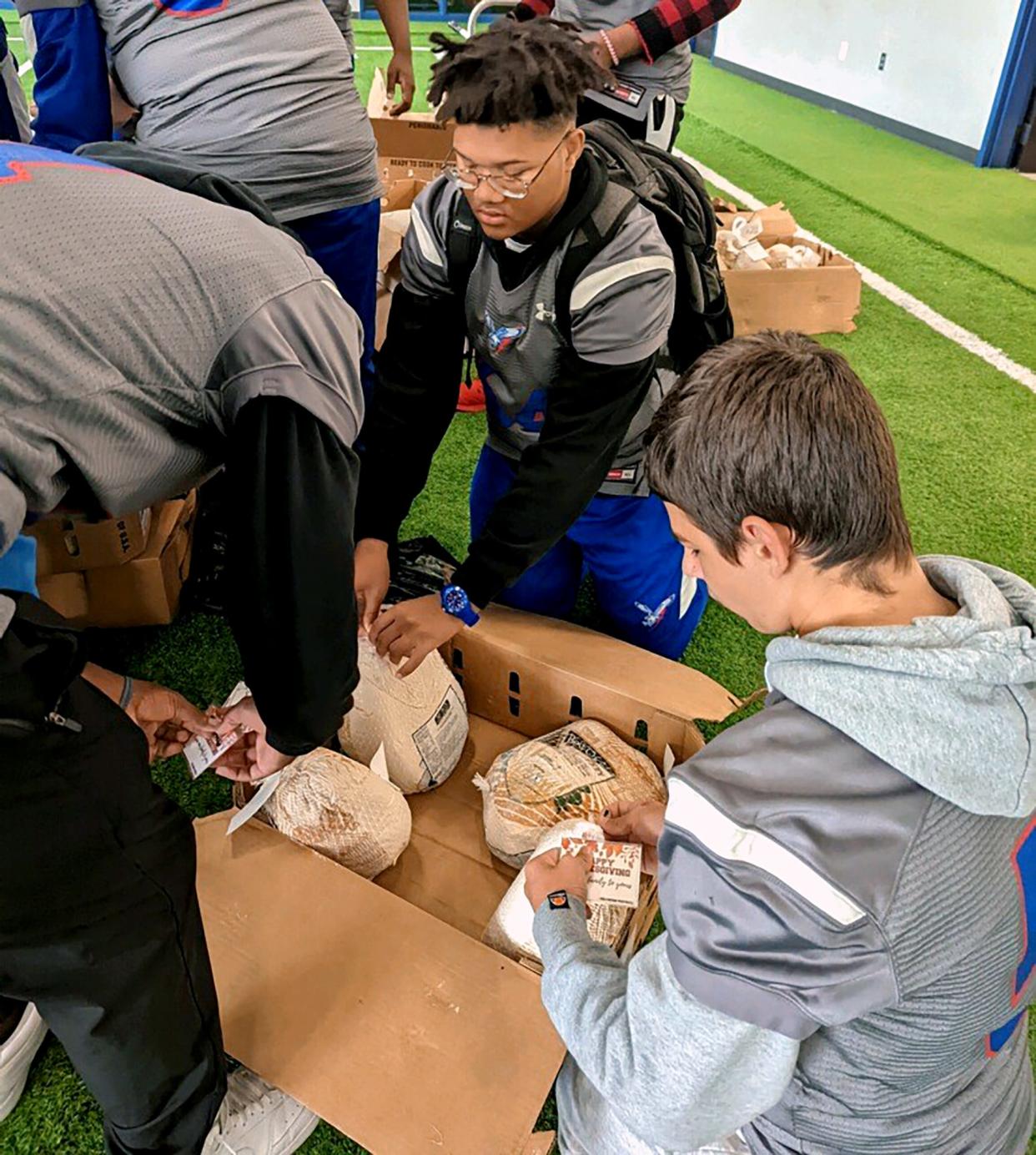 The Millwood football team is supporting its community with its second annual Thanksgiving turkey giveaway.