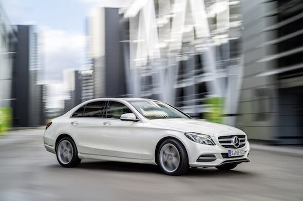 Mercedes-Benz C 250 BlueTEC, Avantgarde, Diamantweiss metallic, Leder Seidenbeige, Zierelemente Aluminium, (W205), 2013