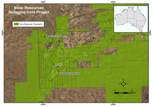 Locality map for Novo’s Genie prospect in the Pilbara region of Western Australia.