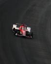 Marcus Ericsson, of Sweden, heads into the first turn during practice for the Indianapolis 500 auto race at Indianapolis Motor Speedway in Indianapolis, Thursday, May 18, 2023. (AP Photo/Michael Conroy)
