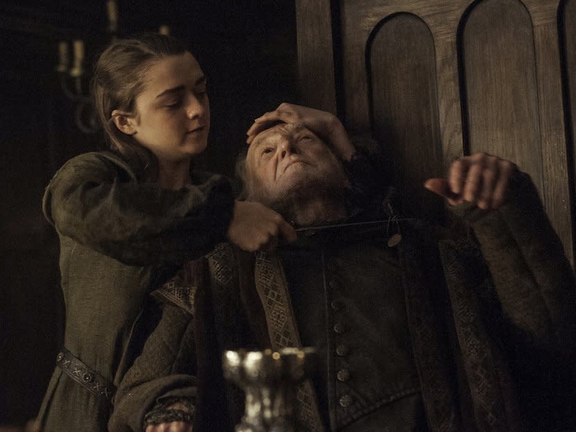 arya kills walder frey game of thrones hbo