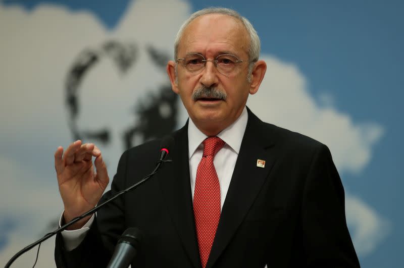 FILE PHOTO: Kemal Kilicdaroglu, leader of Turkey's main opposition Republican People's Party (CHP), attends a news conference in Ankara