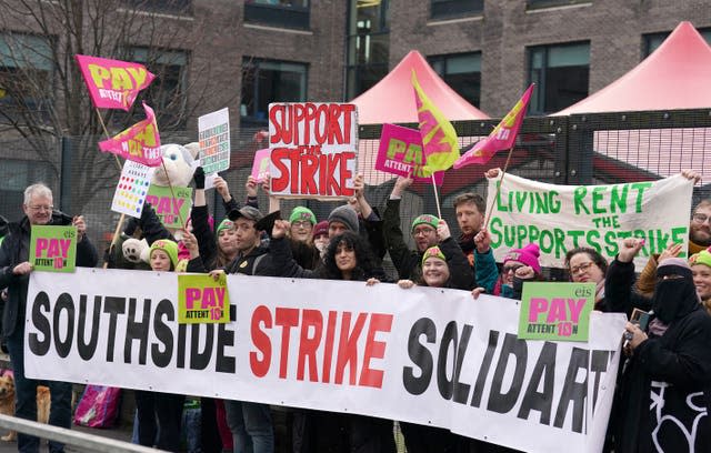 Teachers on the picket line