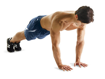 Tucked-elbow push-up - 20 reps