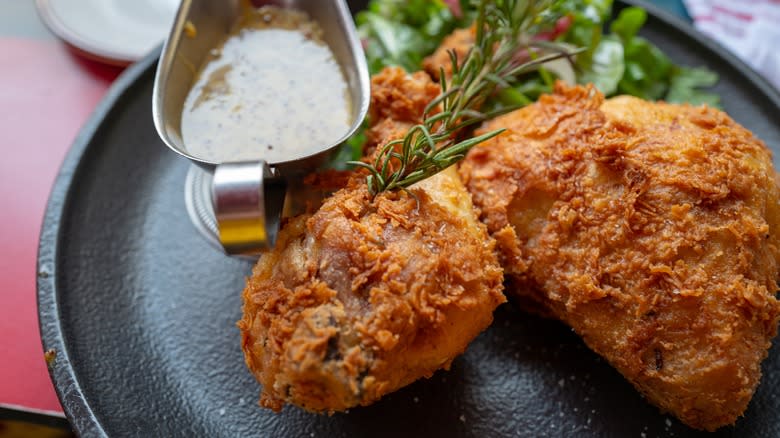 Fried chicken on plate