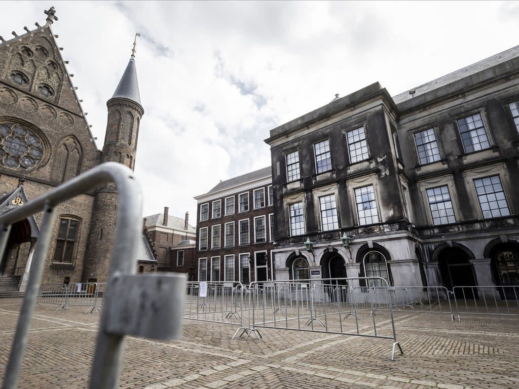 A ceremony was held in the Ridderzaal, or Knights’ Hall, at the Hague on Saturday afternoon (Remko de Waal / ANP / AFP via Getty Images)