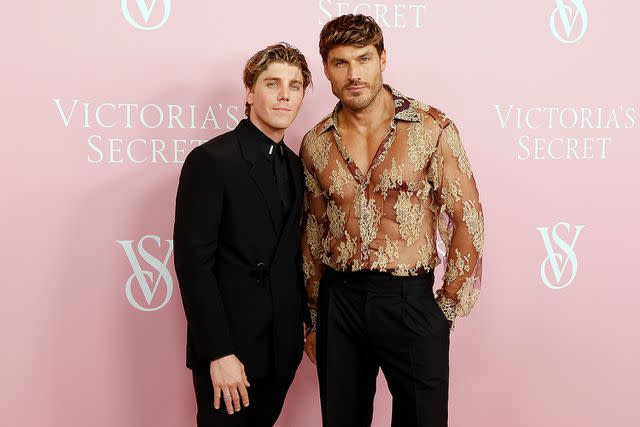 <p>Taylor Hill/Getty </p> Lukas Gage and Chris Appleton attend Victoria's Secret's celebration of The Tour '23 at Hammerstein Ballroom on September 06, 2023 in New York City.