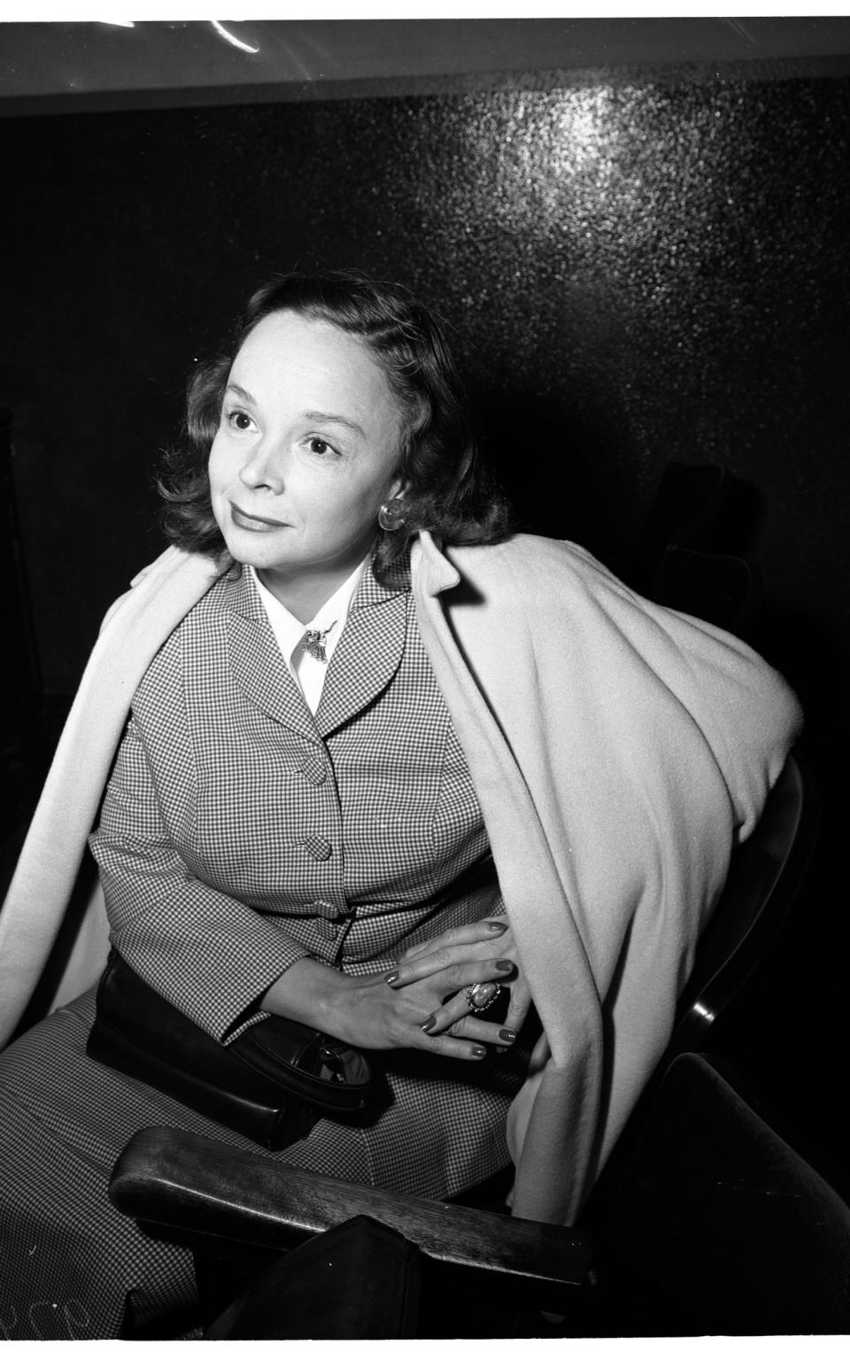 Betty Rowland during her 1952 court case, when she was sentenced to four months in jail - Los Angeles Examiner/USC Libraries/Corbis via Getty Images