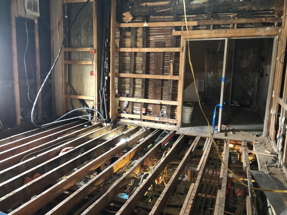 The Buxton Inn kitchen has been gutted after an Oct. 25 fire. The kitchen rebuild will begin in April and is expected to last through the spring and summer.