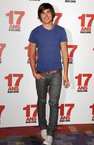 <p>Pascal Le Segretain/Getty</p> Zac Efron in 2009 premiering '17 Again'