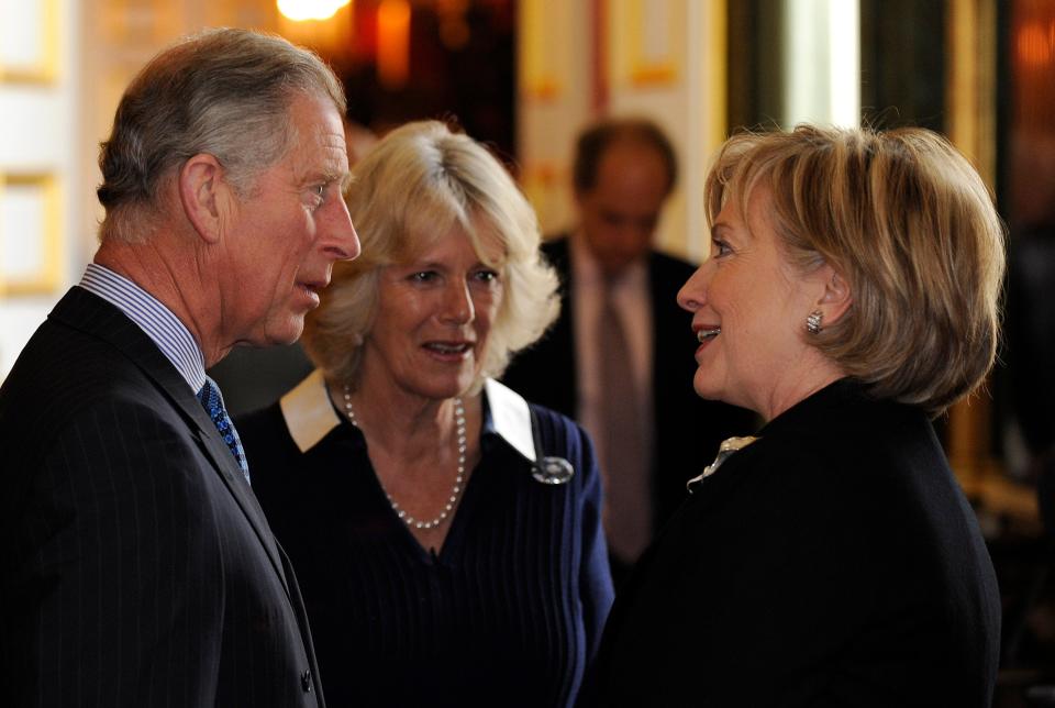 Prince Charles and Camilla with Hillary Clinton