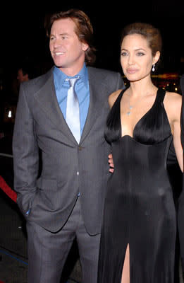 Val Kilmer and Angelina Jolie at the Hollywood premiere of Warner Bros. Alexander