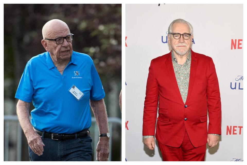 Rupert Murdoch and Brian Cox (Drew Angerer/Getty Images and Daniel Boczarski/Getty Images)