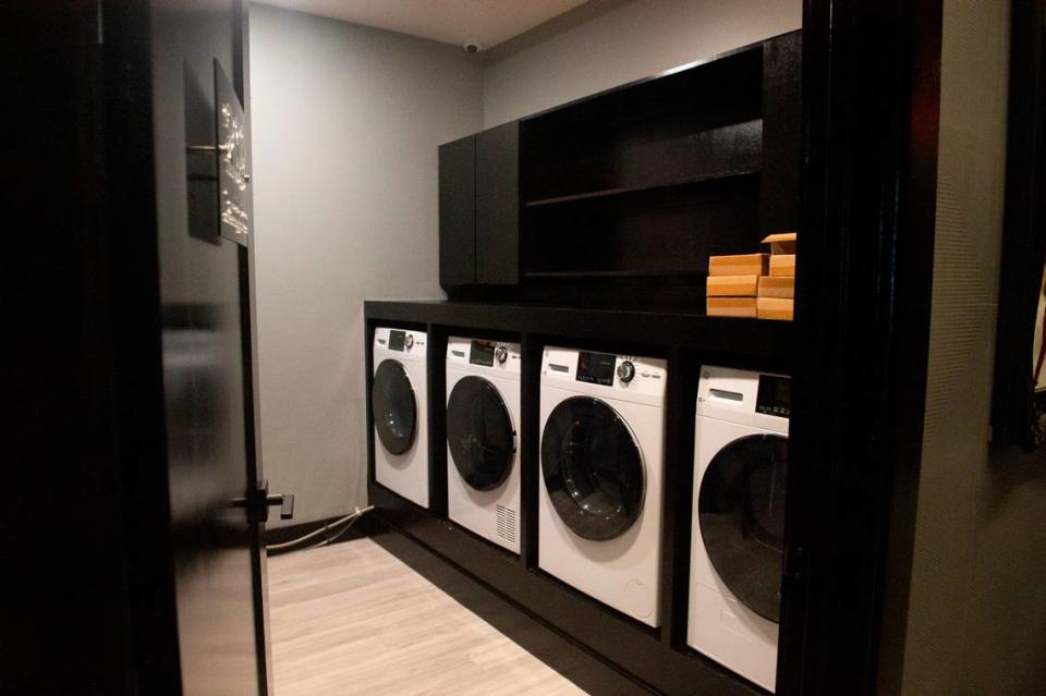 The laundry room provided for guests at The Bella, a boutique hotel in Biloxi, on Wednesday, Sept. 13, 2023.