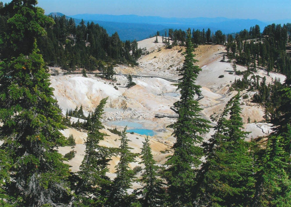 Bumpass Hell is the largest hydrothermal area at Lassen Volcanic National Park.