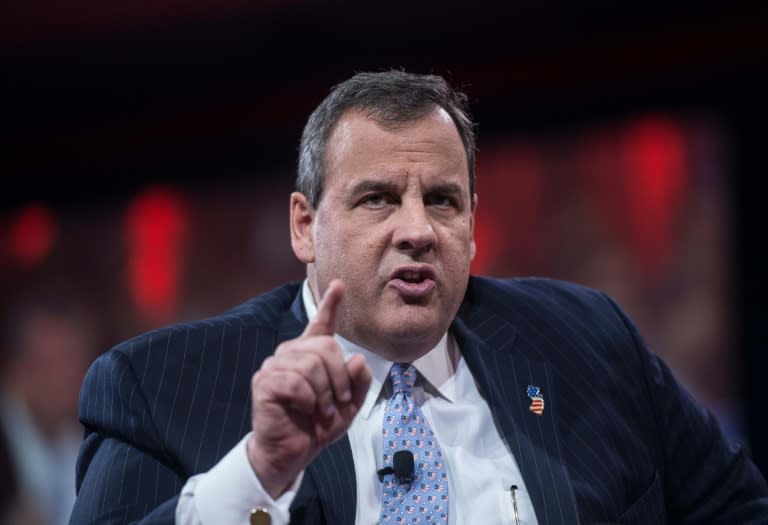 New Jersey Governor and Republican presidential candidate Chris Christie addresses the annual Conservative Political Action Conference at National Harbor, Maryland, February 26, 2015