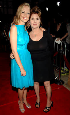 Pell James and Carrie Fisher at the Hollywood premiere of Lions Gate Films' Undiscovered