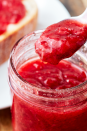 <p>You deserve a good homemade jam, and this is the perfect one. It keeps for about 2 weeks in the fridge and goes great in yogurt or on muffins, too! </p><p>Get the <a href="https://www.delish.com/uk/cooking/recipes/a32485084/strawberry-jam-recipe/" rel="nofollow noopener" target="_blank" data-ylk="slk:Strawberry Jam;elm:context_link;itc:0;sec:content-canvas" class="link ">Strawberry Jam</a> recipe.</p>