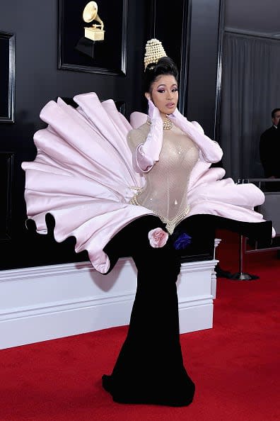 <div class="inline-image__caption"><p>Cardi B attends the 61st Annual GRAMMY Awards at Staples Center on February 10, 2019 in Los Angeles, California.</p></div> <div class="inline-image__credit">Amy Sussman/FilmMagic</div>