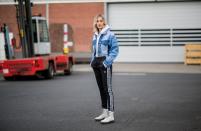 <p>Your sweatshirt and sweatpants have a new best friend! A hoodie looks great with a cropped denim jacket and your favorite track pants. You will look pulled together and not so casual when heading out the door on Sunday morning. </p>