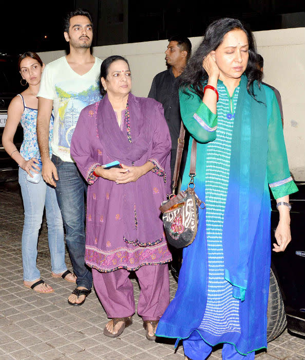 It was a family day out for newlyweds Esha Deol and her husband Bharat.