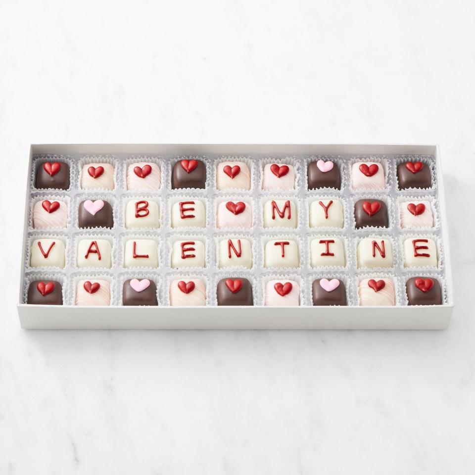 <p><a href="https://go.redirectingat.com?id=74968X1596630&url=https%3A%2F%2Fwww.williams-sonoma.com%2Fproducts%2Fvalentines-day-petit-fours%2F&sref=https%3A%2F%2Fwww.redbookmag.com%2Ffood-recipes%2Fentertaining%2Fg46584966%2Fbest-valentines-candy-to-buy%2F" rel="nofollow noopener" target="_blank" data-ylk="slk:Shop Now;elm:context_link;itc:0;sec:content-canvas" class="link ">Shop Now</a></p><p>Chocolate Petit Fours</p><p>williams-sonoma.com</p><p>$34.95</p>