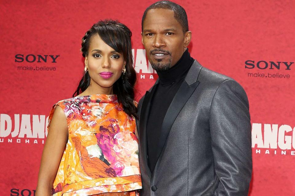 <p>Andreas Rentz/Getty</p> Kerry Washington and Jamie Foxx attend 