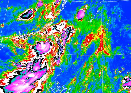 米克拉強度增強，暴風圈擴大。（圖／中央氣象局）