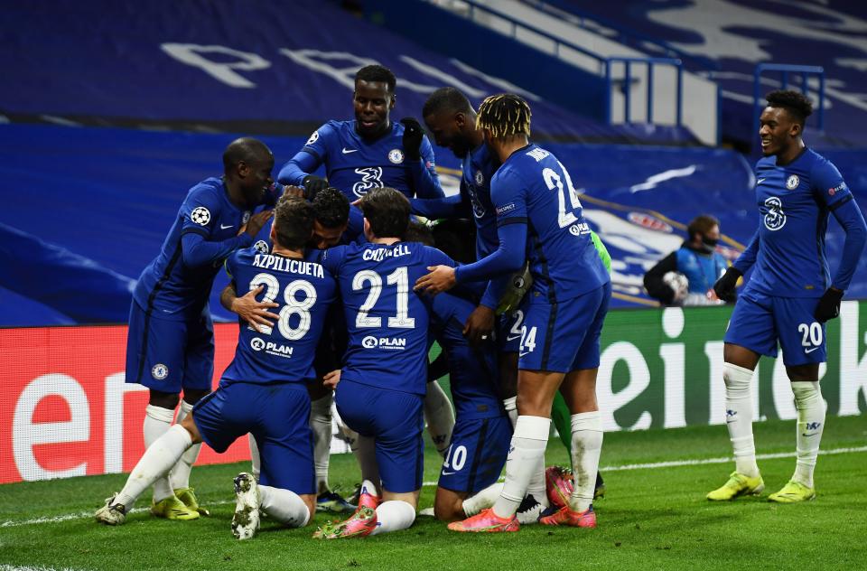 Emerson Palmieri celebrates after scoring the second for Chelsea (Getty)