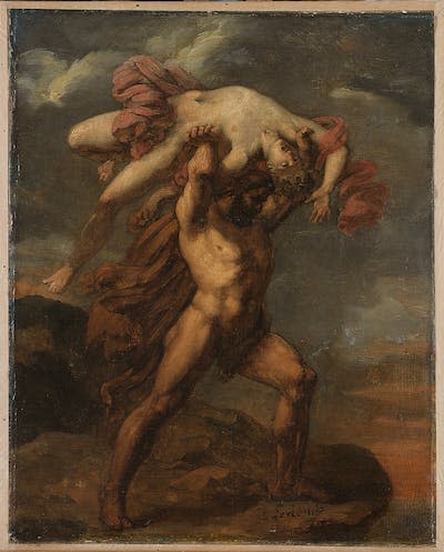 Pintura que representa al héroe griego, Hércules, a punto de lanzar al mar a Licas tras creer que le había traicionado. <a href="https://commons.wikimedia.org/wiki/File:Unknown_-_Hercules_Slaying_Lichas,_SC_1926.10.1.jpg" rel="nofollow noopener" target="_blank" data-ylk="slk:Smith College Museum of Art;elm:context_link;itc:0;sec:content-canvas" class="link ">Smith College Museum of Art</a>