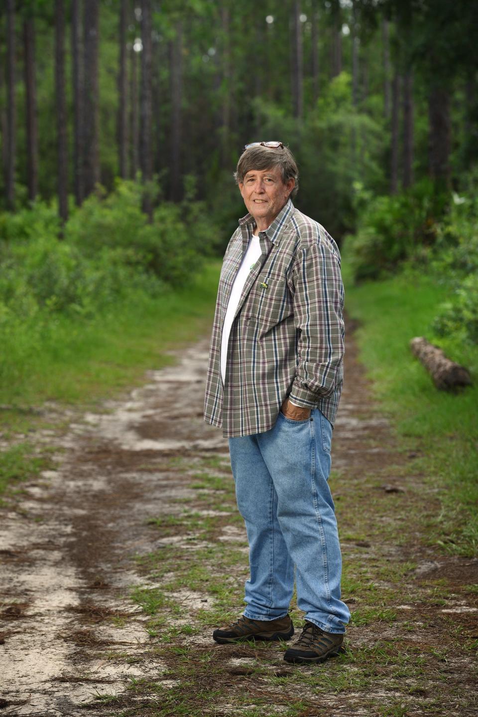 Mark Middlebrook, who led the Preservation Project efforts for Mayor John Delaney's administration, at the entrance to the Julington-Durbin Preserve in 2018.