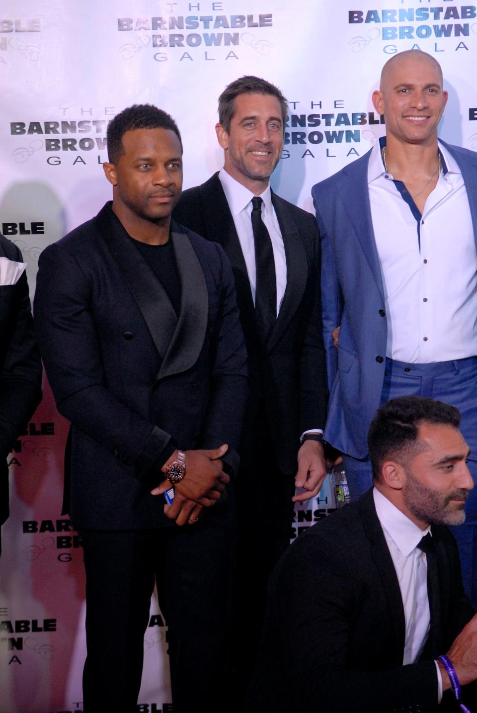 Randall Cobb and Aaron Rodgers at the Barnstable Brown Party.  May 05, 2023 