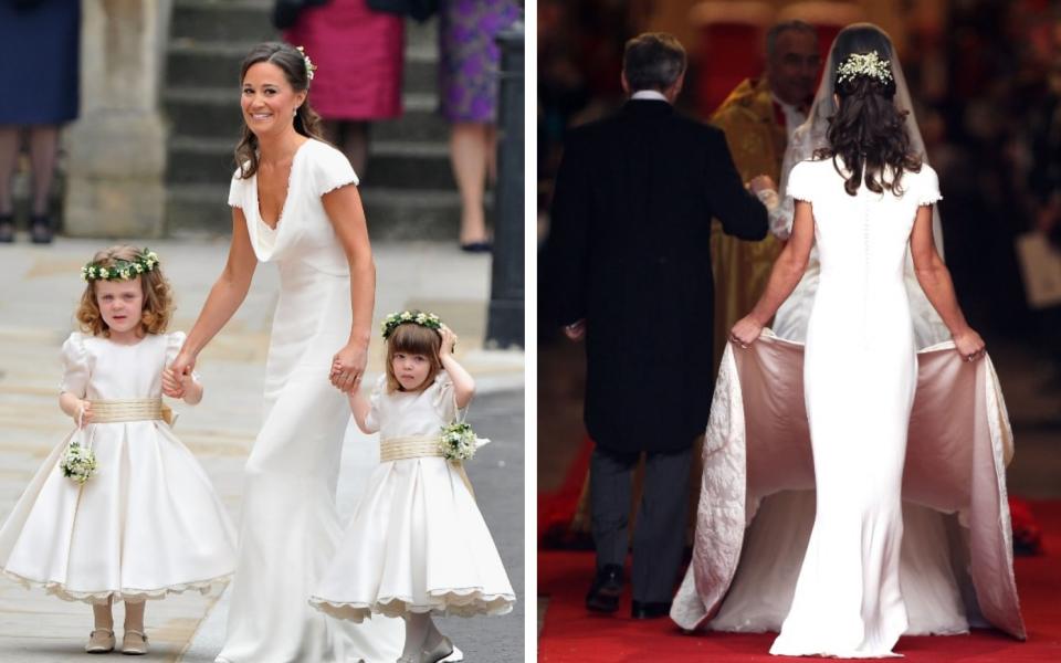 Pippa Middleton later said her dress had been designed to blend in with the bride’s. rather than stand out