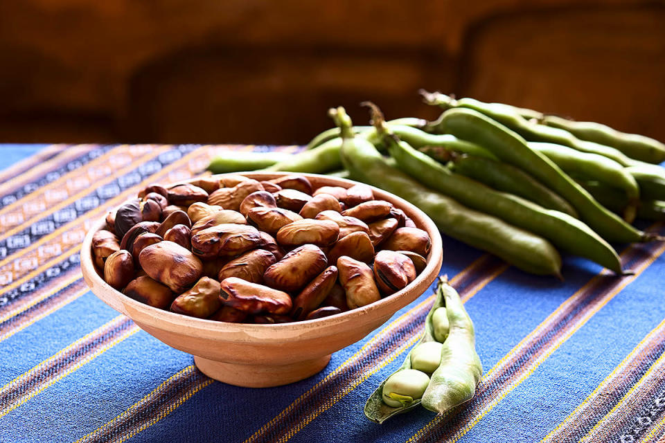 Buy some toasted fava beans