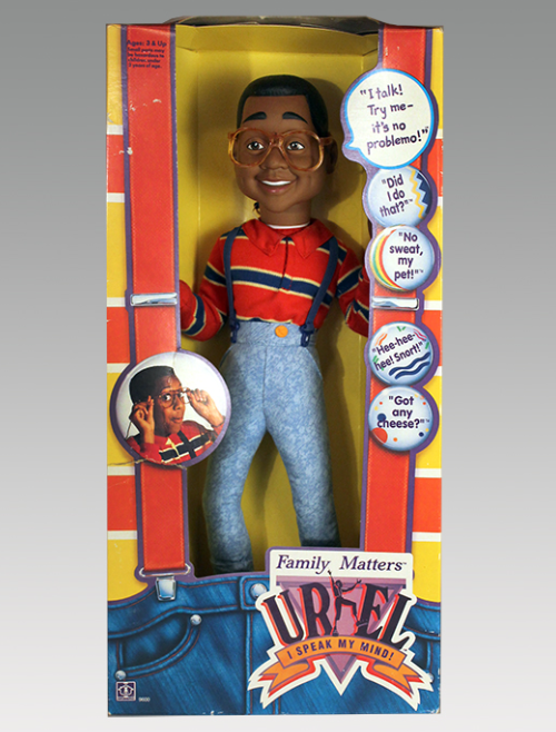 A Steve Urkel doll