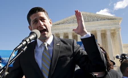 U.S. Speaker of the House Paul Ryan outside the U.S. Supreme Court, March 2, 2016. REUTERS/Kevin Lamarque