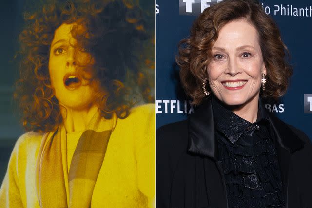 <p>Moviestore/REX/Shutterstock ; Marc Piasecki/Getty</p> Sigourney Weaver in 1984's 'Ghostbusters' and in 2024