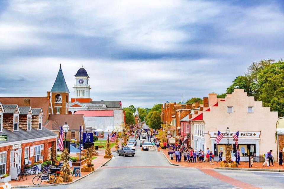 People on Main Street in Jonesborough, TN