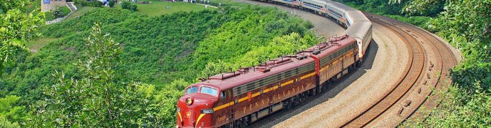 The Horseshoe Curve, a 2,375-foot railroad carved into a mountain, is a national historic landmark in Altoona, Pa. The airport there will be adding service to Charlotte soon.