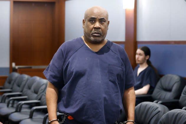 Duane “Keffe D” Davis appears in court during a bond hearing at the Regional Justice Center Tuesday, August  27, 2024, in Las Vegas - Credit: Bizuayehu Tesfaye Las Vegas Review-Journal, Pool