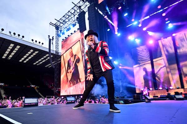 Def Leppard onstage at Bramall Lane, Sheffield