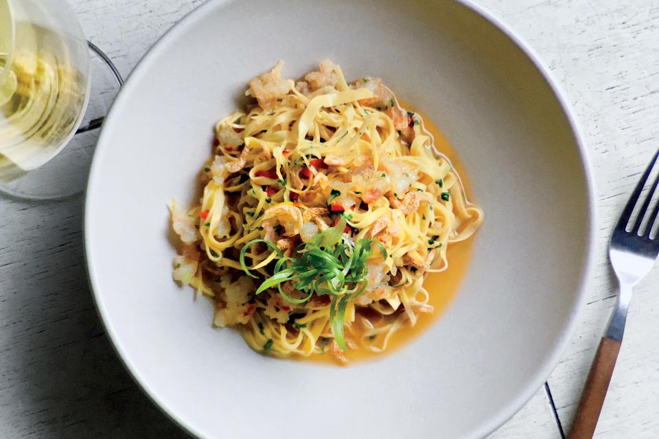 Pasta with Rock Shrimp, Chile, and Lemon