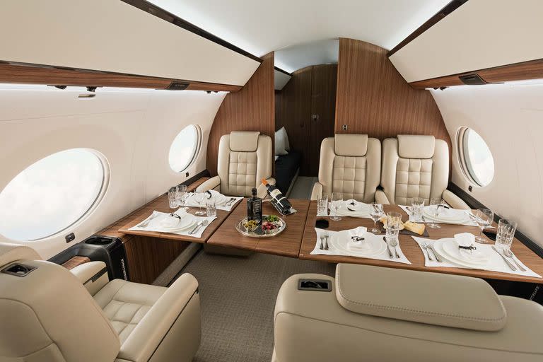 El comedor de Gulfstream G650ER