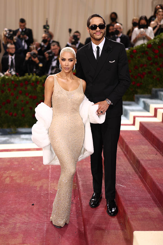 Kim Kardashian and Pete Davidson at The 2022 Met Gala celebrating In America: An Anthology of Fashion held at the The Metropolitan Museum of Art on May 2, 2022 in New York City. - Credit: Christopher Polk for Variety