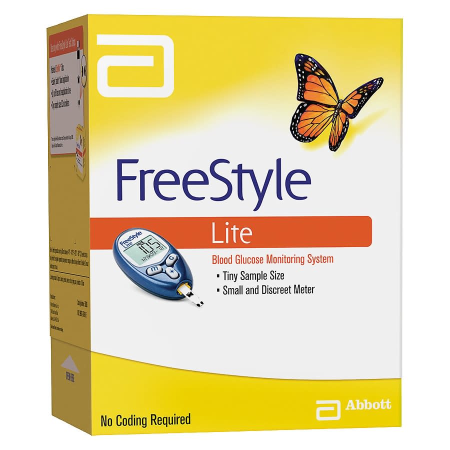 <p><a href="https://go.redirectingat.com?id=74968X1596630&url=https%3A%2F%2Fwww.walgreens.com%2Fstore%2Fc%2Ffreestyle-lite-blood-glucose-monitoring-system%2FID%3Dprod3423400-product&sref=https%3A%2F%2Fwww.goodhousekeeping.com%2Fhealth%2Fg44928955%2Fbest-glucometers-blood-glucose-monitors%2F" rel="nofollow noopener" target="_blank" data-ylk="slk:Shop Now;elm:context_link;itc:0;sec:content-canvas" class="link rapid-noclick-resp">Shop Now</a></p><p>FreeStyle Lite, Blood Glucose Monitoring System</p><p>walgreens.com</p><p>$22.99</p><span class="copyright">Abbott</span>