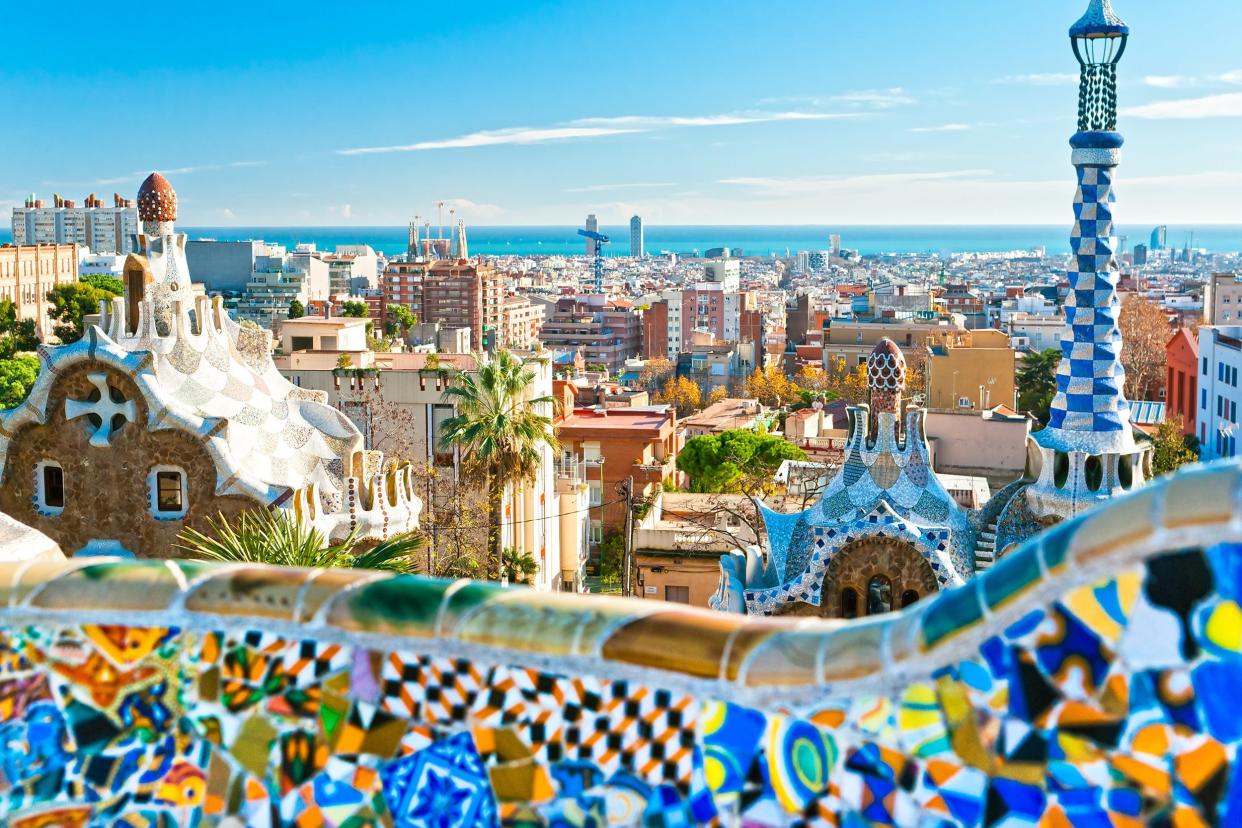 Park Guell in Barcelona, Spain